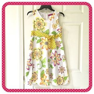 💝 DUCHESS 💝 floral cotton sleeveless summer dress size Girls 14